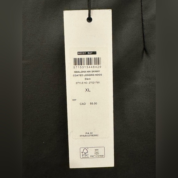 Noisy May pleather skinny pants black XL - Picture 8 of 8